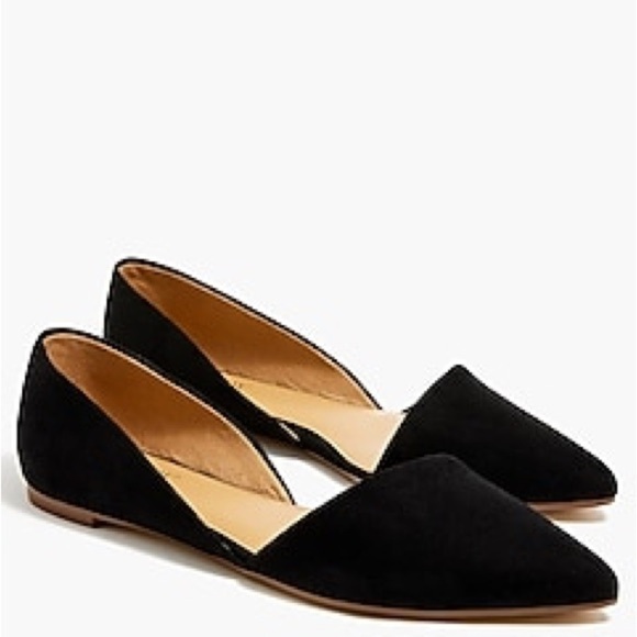 J Crew Zoe sueded d'Orsay flats BH954 - Picture 1 of 6